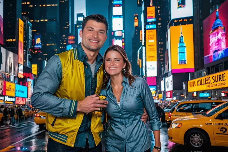 AI photo booth group transformation at NYC event