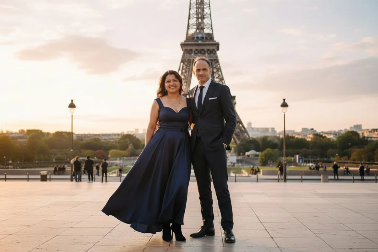 Paris Eiffel Tower AI photo booth transformation NYC